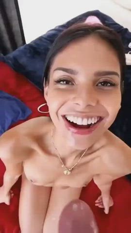 Lots of Cum on her Beautiful Face
