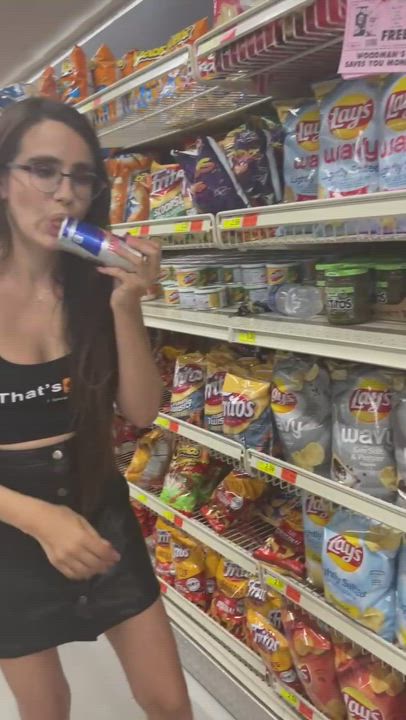 Fucking herself with a can