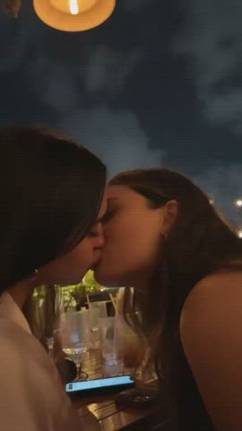 Seriously, it's like their first romantic kiss, so sweet!