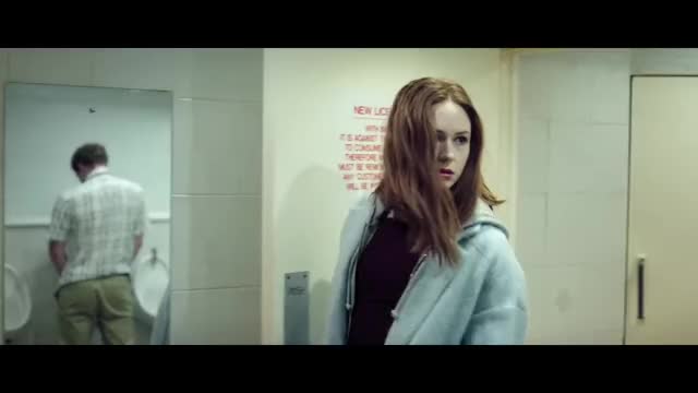 Karen Gillen getting pounded out by a stranger in a public bathroom