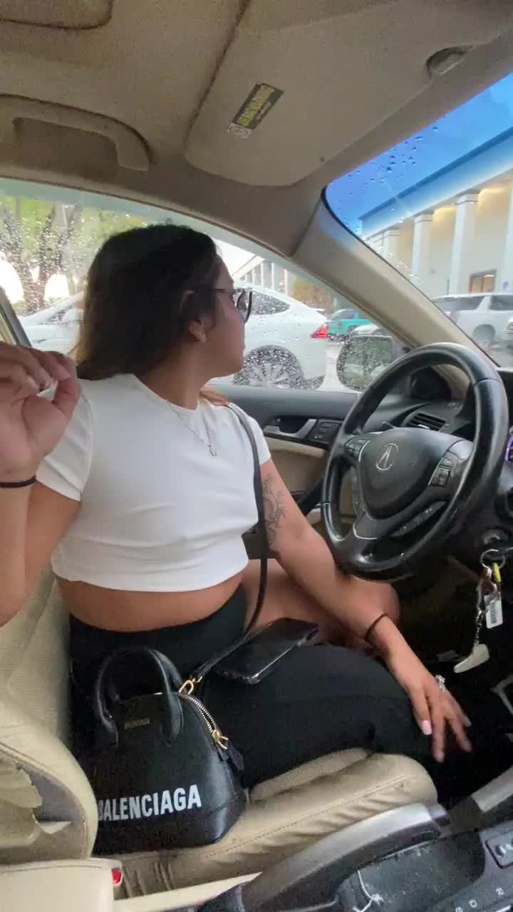 I flashed my tiny Mexicana tits in a busy Miami parking lot