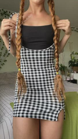 Would you make a horny redhead your fuckdoll? You can use my braids to hold on to 😇