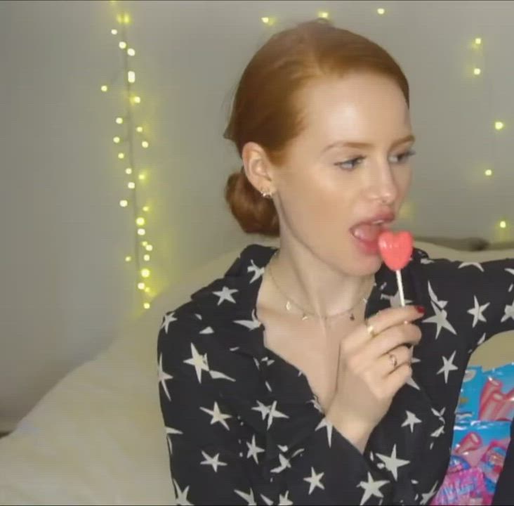 Madelaine Petsch getting some extra practice before the end of pandemic. The way she looked into the camera...She knows.