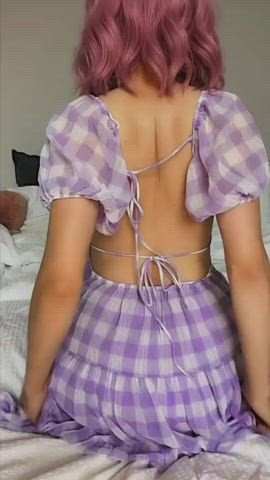 Would you fuck me in this dress? 🌸💜