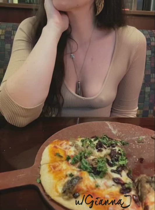 My tits are on the gluten free menu. May contain dairy [GIF]