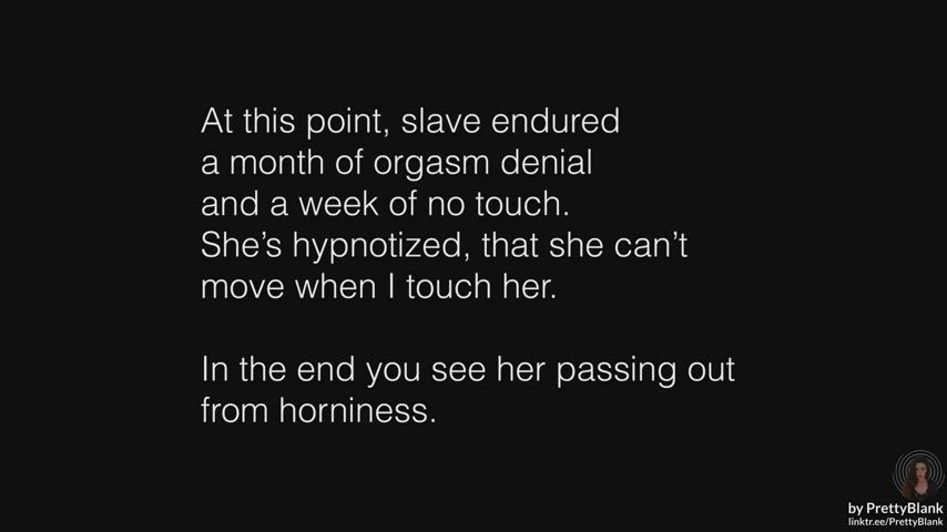 After one month of denial, slave passes out from me teasing her pussy : video clip