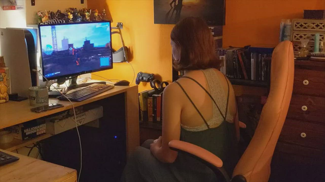 Fucking my girl while she plays on the PS5