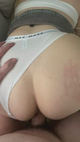 Colleague fucks be from behind and cums on my ass & panties 🥵