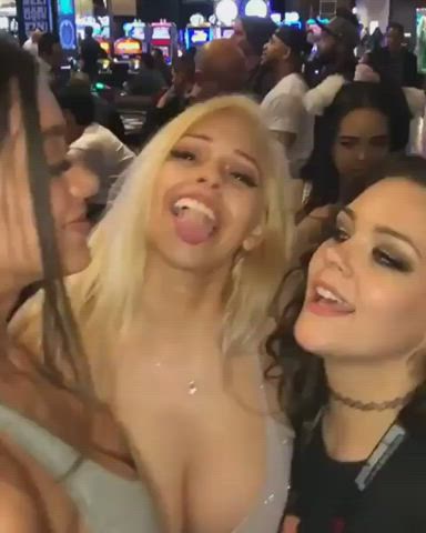 kiss lesbian in a party : video clip