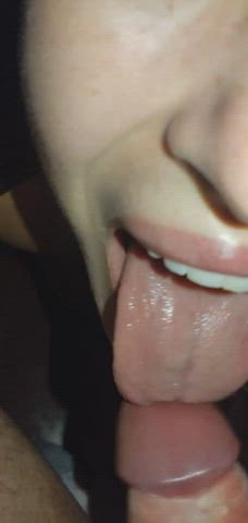 [OC] Good girl with super close up cum swallow. Do you have more for me?