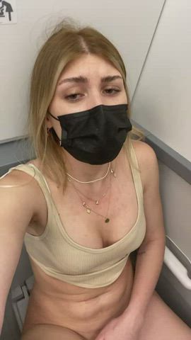 I'm sorry, I couldn't resist my desire to cum and I had to go to the bathroom on the plane