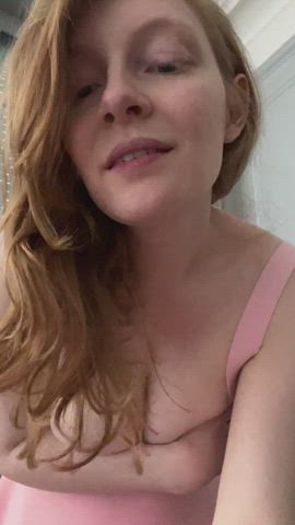 A busty redhead's attempt at seducing you!