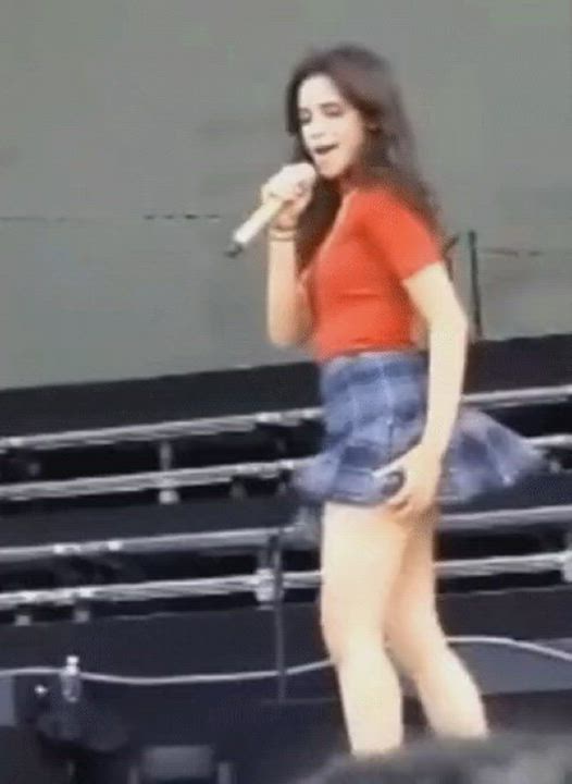 Camila cabello in a skirt is my number one fantasy. Wish she stayed like this