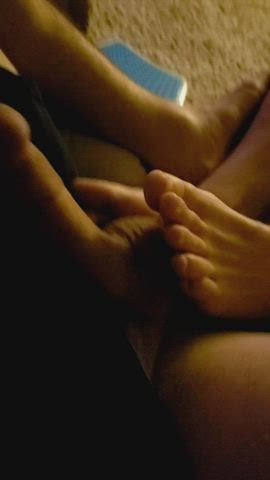 Milf footjob and chill. Want to see how it ends?