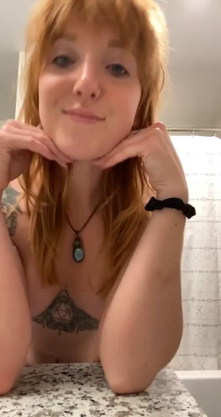 Redhead with small tits?