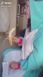 She Loves Eating That Banana