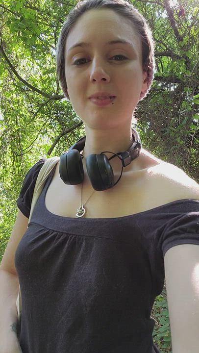 Being sneaky outside... I got bold recently and played with myself in the woods. Would you wanna see that too?